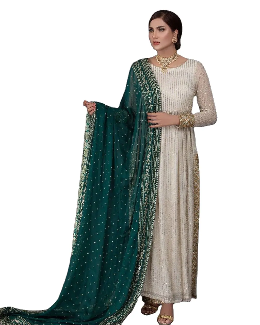 elegant Beautiful Contra Colored Heavy Designer Full Sleeves Pakistani Bangladesh Fashioned Lawn Type Shalwar Kameez