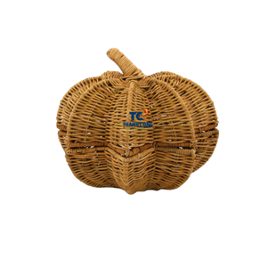 Decoración de Halloween Cestas de calabaza de ratán y producto de colección de Halloween Decoraciones de otoño Superventas - Product Image 2