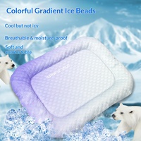 Lit pour animaux de compagnie rafraîchissant en forme de haricot, tapis à bords surélevés dégradé pour chats, chiens, chambres et salons – Vente en gros