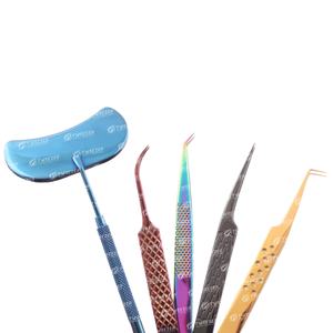 Espejo de extensión de pestañas de injerto, espejos de pestañas de acero inoxidable de mano, espejo de maquillaje Superior con pinzas para pestañas - Product Image 4