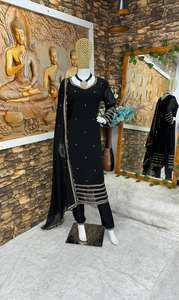 TOP Y PANTALON DE FIESTA CON DUPPATA FANCY CON TRABAJO BORDADO - Product Image 3