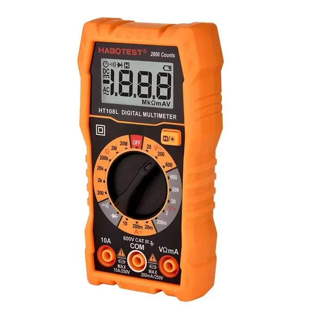 HABOTEST HT108L multimetro digitale Ohm tensione Ampere resistenza 2000 conta 600V ca.