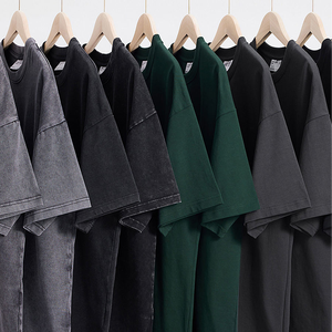 เสื้อยืดผ้าฝ้าย100% โอเวอร์ไซส์วินเทจสำหรับผู้ชายเสื้อยืดสไตล์วินเทจทรงแบ็กกี้300 GSM - Product Image 6