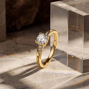 Jeulia Women's Classic Geometric Engagement <b>Ring</b>-Sterling <b>Silver</b> with Rhodium Plating Diamond Opal <b>Garnet</b> or Ruby - Product Image 5