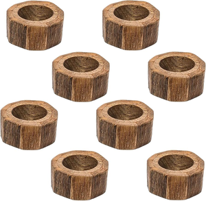 Dernier modèle d'anneau de serviette en bois d'acacia, artisanal, moderne, luxueux, écologique et personnalisable, pour la maison, l'hôtel, le restaurant, les mariages et les fêtes - Product Image 4