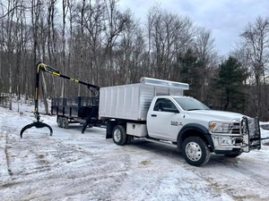 Hydraulic Dump <b>Trailer</b> <b>Farm</b> Hauler Four Wheel Grapple <b>Trailer</b> Agricultural Material Transport High Productivity 2-Year Used - Product Image 6