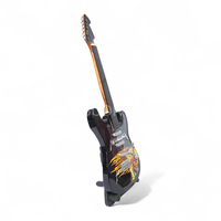 Guitare miniature en bois en gros, mini guitare acoustique en bois ornement musique thème chambre décoration cadeau