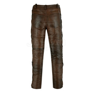 Pantalon en cuir pour homme de haute qualité, décontracté, couleur unie, best-seller, streetwear - Product Image 4