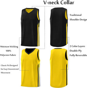 Camiseta de baloncesto para hombre de Grado Profesional, secado rápido, microfibra ligera, diseño personalizado, estampado, talla XL, conjunto de ropa deportiva transpirable, equipo - Product Image 4