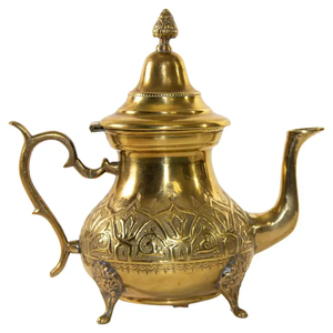 Bouilloire à eau en acier inoxydable de style moderne avec effet arabe, excellente pour servir le thé, Dallah arabe - Product Image 1
