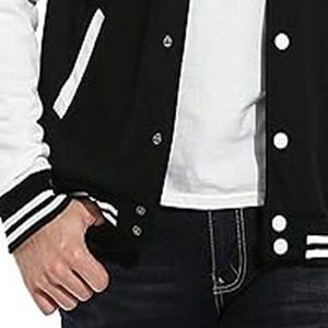 Chaqueta Casual de Cuero 100% Personalizada con Logotipo Personalizado para Hombre, Chaqueta Varsity de Béisbol de Invierno 2026 - Product Image 4