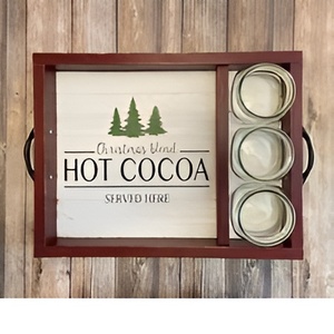 2024 noël luxe métal en bois plateaux de service nouveauté Vintage décoratif décoration de noël plateau noix 2024 noël - Product Image 3