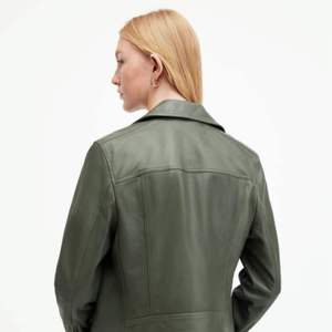 Premium Ladies Olive Green Biker Leather <b>Jacket</b> Slim Fit Moto Zip Up Coat Custom Wholesale Women Real <b>Sheepskin</b> <b>Jacket</b> 2026 - Product Image 3