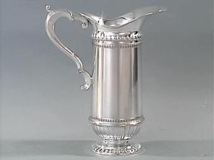 Pichet à filtre à eau/pichet à eau en verre vert vintage/pichet à eau en verre de mariage cadeau de retour carafe en argent pichet en laiton - Product Image 5