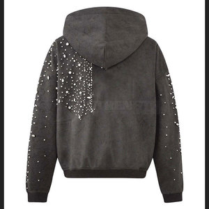Sudaderas con Pedrería, Sudadera Cómoda de Algodón con Decoración de Piedras Brillantes, Estilo de Sudaderas con Pedrería - Product Image 2