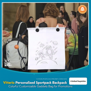 Zaino Sportivo Personalizzato Vittorio, Borsa Colorata Personalizzabile per Gadget Promozionali - Product Image 3
