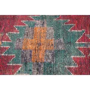 2.3x10.1 ft Vintage Turkish Rug, <b>Runner</b> Rug, Herki <b>Red</b> Wool Rug - Product Image 5