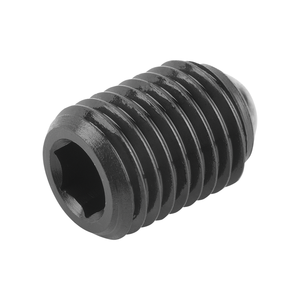 Vis à billes K0382 M10x1 sans tête, en acier, avec plongeur fileté noir pour composant de roulement à billes - Product Image 2
