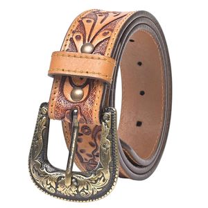 Ceinture en cuir véritable vintage artisanale avec motif de vigne rustique, boucle en alliage et longueur personnalisable - Product Image 2