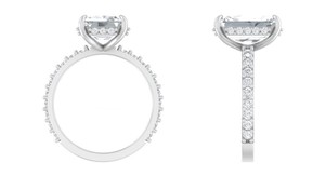 Anillo de diamante de boda de compromiso solitario elegante personalizado VVS Moissanite oro Original 14K/18K 925 plata esterlina fiestas IGI - Product Image 4