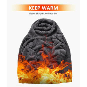 Sudadera con Capucha de Invierno para Hombre, Estilo Urbano, 100% Algodón, Felpa, Teñido Liso, Transpirable, Secado Rápido, Diseño con Bolsillos, Personalizable OEM/ODM, Suministro al por Mayor - Product Image 3