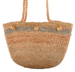 Indian Boho Style Bohemian Handmade Jute Messenger bag Ecofriendly Reusable Hand Made Jute Bags for Beach Day/ Shopping Day