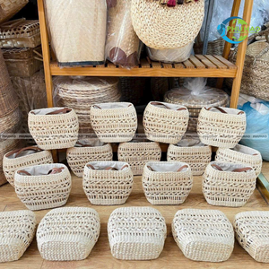 กระเป๋าถือผักตบชวาธรรมชาติแบบพรีเมี่ยมสำหรับผู้หญิงกระเป๋าถือมีซิปปิดกระเป๋าทอพร้อมซับในผ้าฝ้ายเนื้อนุ่มงานฝีมือจากเวียดนาม - Product Image 2