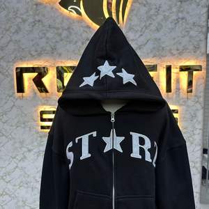 Sweat à capuche zippé le plus demandé par les clients du fabricant, imprimé en relief, fabriqué en usine, prix bas, sweats à capuche pour hommes, sweats à capuche pour hommes - Product Image 3