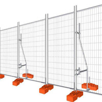 Clôture de chantier temporaire de haute qualité Fangxin 1,8 x 2,1 m, norme australienne, en acier revêtu de PVC, imperméable, facile à assembler