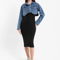 Veste en jean en toile pour femme, coupe courte, prix de gros, brute, respirante et imperméable