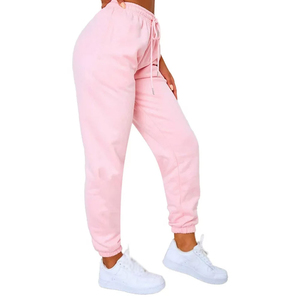 Pantalon de jogging en molleton de coton épais pour femme Pantalon de survêtement en soie d'hiver avec décoration de logo - Product Image 4