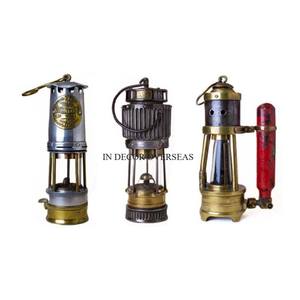 Lámparas de minero de mano ligeras hechas de metal pulido y chapado en oro brillante plateado para acampar, senderismo y otras actividades - Product Image 6