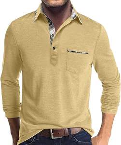 T-shirt sérigraphié personnalisé haut à manches longues en coton vintage à double couche haut à manches longues surdimensionné unisexe t-shirt haut à manches longues surdimensionné - Product Image 1