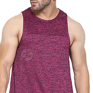 Camiseta sin mangas de algodón XL personalizada para hombre, chaleco de gimnasio de malla transpirable de secado rápido, chaleco de entrenamiento de punto informal de Color sólido, novedad de 2024 - Product Image 2