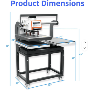 Nouvelle presse à chaud semi-automatique hydraulique 40*60 à double station coulissante pour sublimation de t-shirts et vêtements, imprimante DTF - Product Image 2