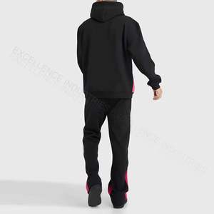Customized Logo Winter Sportswear Full Zip Hoodies 100% Cotton Fleece Men Two-Piece Set Solid Eco-Friendly <b>Lightweight</b> <b>Jogger</b> - Product Image 5