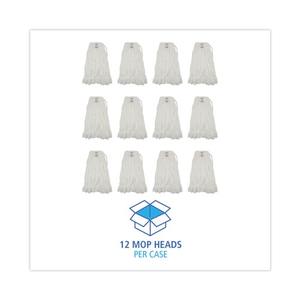 Cabezal de mopa grande blanco con lazo y patrón rectangular, mango absorbente para agua, 12 unidades/caja - Product Image 3