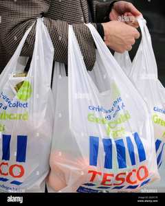 Sac à provisions de T-shirt en plastique personnalisé, sacs de transport, sacs en plastique d'épicerie pour supermarché - Product Image 3