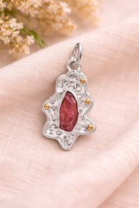 Colgantes de Turmalina en Bruto, Plata de Ley 925, Colgante Solitario Hecho a Mano, Joyería al por Mayor, Regalo de Aniversario para Fiestas - Product Image 2