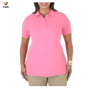 High Quality <b>Women's</b> Short Sport Golf <b>Polo</b> Shirt Custom Logo Silk Screen Printing 100% Cotton <b>Top</b> - Product Image 6