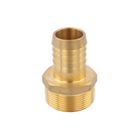 Raccord de Tuyau Double Droit à Double Embout Barbelé en Laiton OEM avec Raccord Rotatif Hexagonal et Raccords PEX