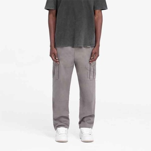 Pantalon cargo utilitaire de qualité supérieure pour hommes, gris grès Dawn Baggy Fit, taille moyenne, poches multiples, style décontracté avec service OEM - Product Image 5