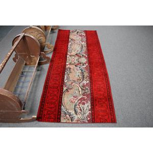 Turkish Rug, <b>Runner</b> 2.9x7.3 ft Rug, <b>Red</b> Persian Rug - Product Image 1