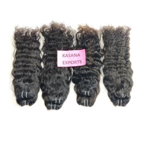 Vente en gros d'extensions de cheveux 100% vierge vietnamienne machine double trame vague profonde cuticule alignée couleur naturelle femmes noires - Product Image 2