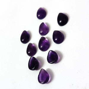 8ชิ้นของอเมทิสต์แอฟริกันธรรมชาติ14x10มม. ลูกแพร์ Cabochon 42.5 CTS iroc ขายพลอยอเมทิสต์แท้คุณภาพสูง CAB เรา $13 - Product Image 4