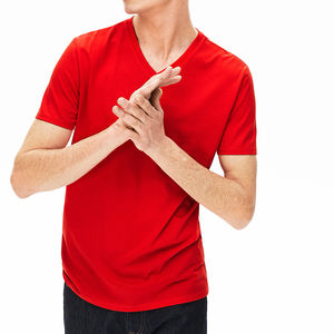 เสื้อยืดผู้ชายไซส์ใหญ่ ออกแบบเองได้ ผ้าฝ้ายคอวี ระบายอากาศดี พร้อมสกรีนลาย  ผ้าหนา ไซส์พลัส 100% ผ้าฝ้าย - Product Image 1