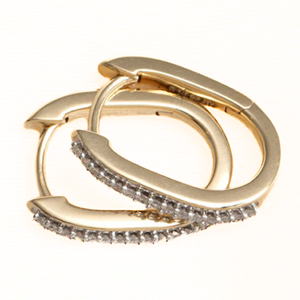 Pendiente de aro de diamante cultivado en laboratorio de forma redonda de oro rosa de 14 quilates de 1,25 quilates VS Clarity EF Color Jewelry para mujer del fabricante - Product Image 4