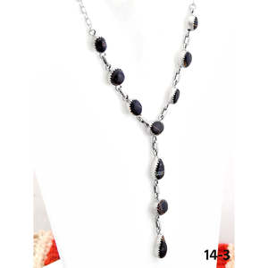สร้อยคอหัตถกรรมทำมือจากตะวันตกเฉียงใต้ แบล็คแจ็ค และเงินสเตอร์ลิง - Product Image 3
