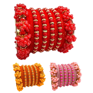 Vente en gros Dernier design Ensemble de bracelets Churiya style indien tendance pour femmes Bracelets de mariée faits à la main Bijoux de mariage Couleurs personnalisées - Product Image 1