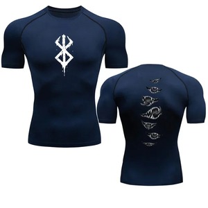 Camiseta deportiva de secado rápido para correr, camiseta de manga larga de compresión, camiseta de gimnasio para hombre, camiseta ajustada Rashgad 3305 - Product Image 3